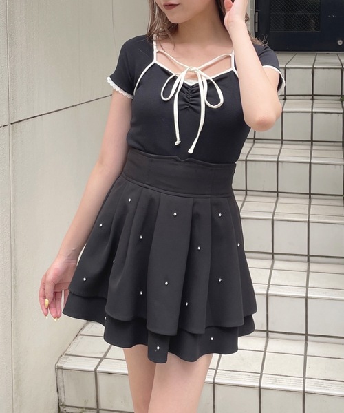 one way(ワンウェイ)の「ボレロ風トップス(Tシャツ/カットソー・レディース・ブルー/ホワイト/グレー/ブラック・FREE)」の3枚目の写真