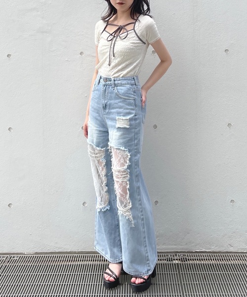 one way(ワンウェイ)の「ボレロ風トップス(Tシャツ/カットソー・レディース・ブルー/ホワイト/グレー/ブラック・FREE)」の21枚目の写真