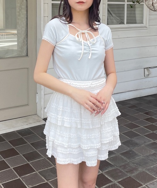 one way(ワンウェイ)の「ボレロ風トップス(Tシャツ/カットソー・レディース・ブルー/ホワイト/グレー/ブラック・FREE)」の8枚目の写真