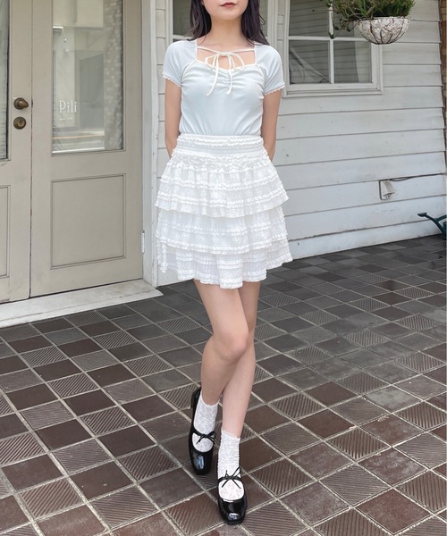 one way(ワンウェイ)の「ボレロ風トップス(Tシャツ/カットソー・レディース・ブルー/ホワイト/グレー/ブラック・FREE)」の14枚目の写真