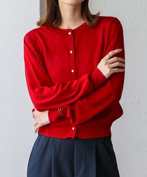 接触冷感シアーカーディガン 冷房対策 ゴールドボタン 春服