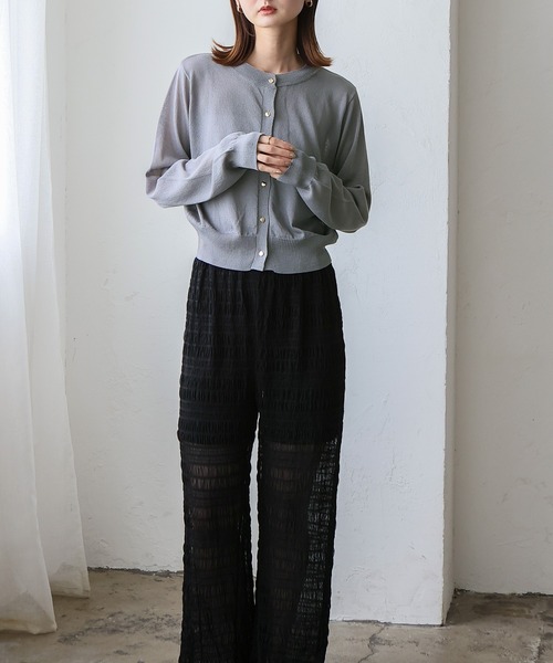 VitaFelice（ヴィータフェリーチェ）の「接触冷感カーディガン（カーディガン/ボレロ・レディース・オフホワイト/グレー/ブラック/ネイビー/レッド・FREE）」の16枚目の写真