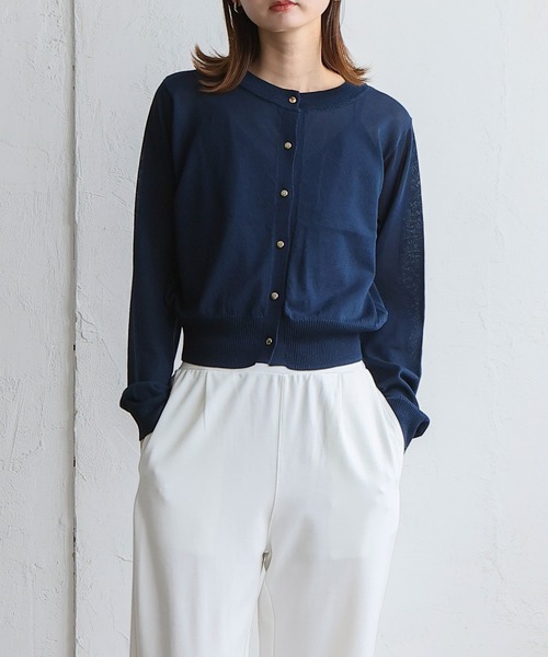 VitaFelice（ヴィータフェリーチェ）の「接触冷感カーディガン（カーディガン/ボレロ・レディース・オフホワイト/グレー/ブラック/ネイビー/レッド・FREE）」の20枚目の写真