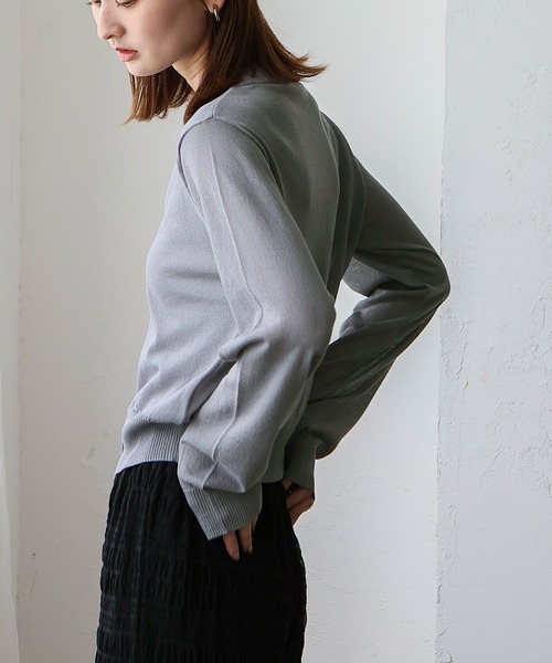 VitaFelice（ヴィータフェリーチェ）の「接触冷感カーディガン（カーディガン/ボレロ・レディース・オフホワイト/グレー/ブラック/ネイビー/レッド・FREE）」の15枚目の写真