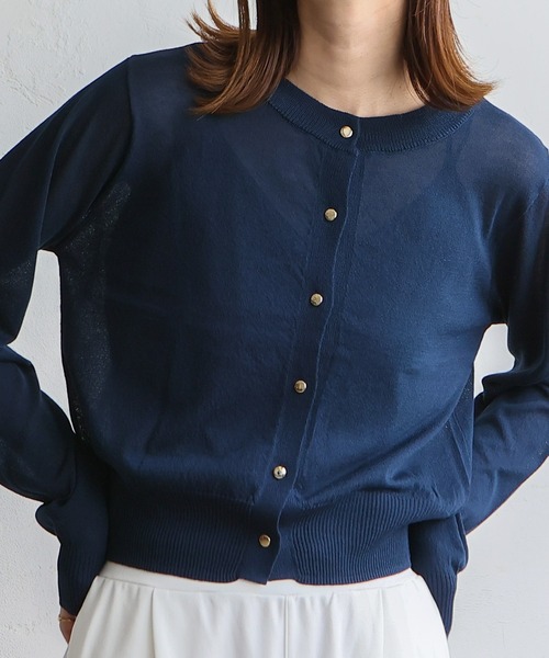 VitaFelice（ヴィータフェリーチェ）の「接触冷感カーディガン（カーディガン/ボレロ・レディース・オフホワイト/グレー/ブラック/ネイビー/レッド・FREE）」の19枚目の写真