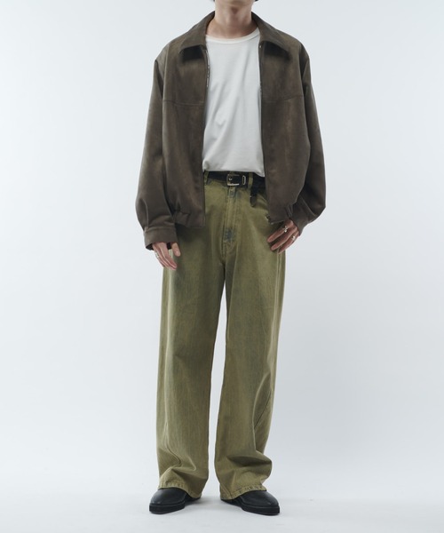 Lui's（ルイス）の「フェイクスウェードブルゾン（ブルゾン・メンズ・チャコールグレー/ブラック・S/M）」の6枚目の写真