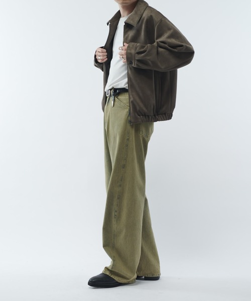 Lui's（ルイス）の「フェイクスウェードブルゾン（ブルゾン・メンズ・チャコールグレー/ブラック・S/M）」の7枚目の写真