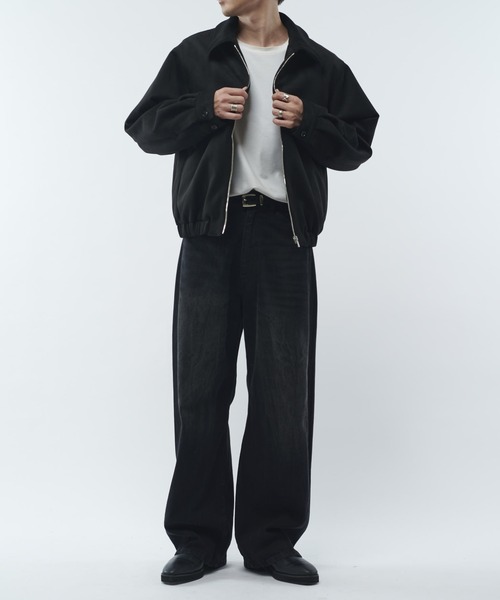 Lui's（ルイス）の「フェイクスウェードブルゾン（ブルゾン・メンズ・チャコールグレー/ブラック・S/M）」の4枚目の写真