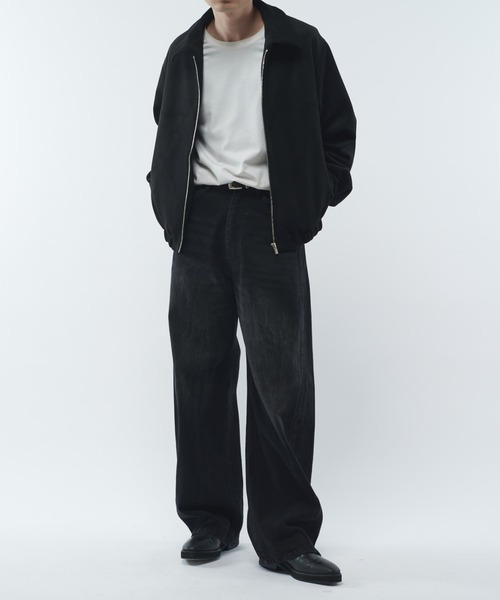 Lui's（ルイス）の「フェイクスウェードブルゾン（ブルゾン・メンズ・チャコールグレー/ブラック・S/M）」の5枚目の写真