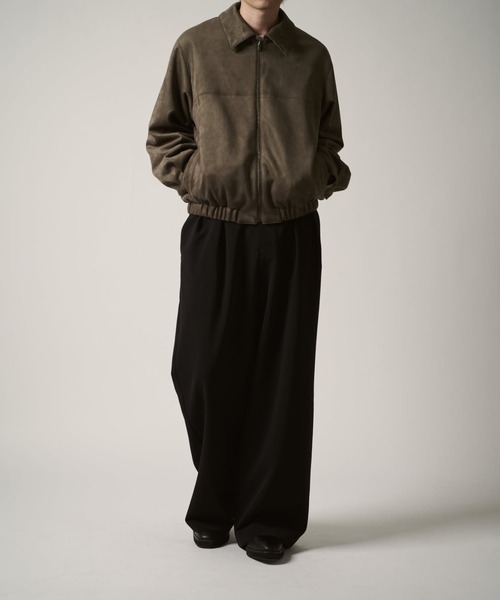 Lui's（ルイス）の「フェイクスウェードブルゾン（ブルゾン・メンズ・チャコールグレー/ブラック・S/M）」の10枚目の写真