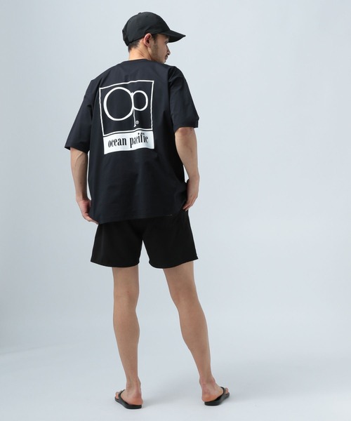 Ocean Pacific（オーシャンパシフィック）の「【Ocean Pacific(オーシャンパシフィック)】ロゴラッシュガードTシャツ[吸水速乾・UVカット・水陸両用]（Tシャツ/カットソー・メンズ・ブラック/ホワイト・MEDIUM/LARGE）」の16枚目の写真
