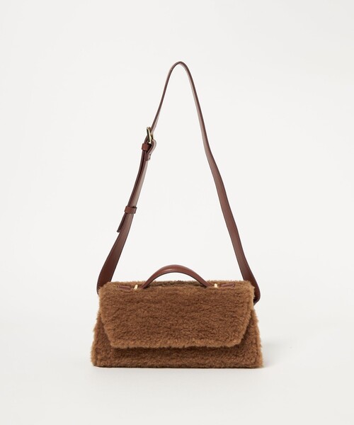 EMMEL REFINES(エメルリファインズ)の「<EMMEL REFINES>EM フラップ ボア ショルダーバッグ(ショルダーバッグ・レディース・ライトブルー/ブラック/ブラウン・FREE)」の2枚目の写真