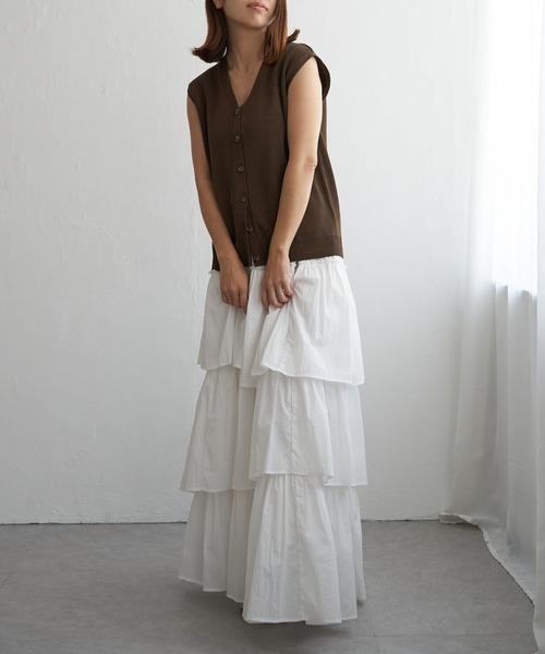 notch.（ノッチ）の「Vネックベスト（ベスト・レディース・アイボリー/ブラウン/ブラック/レッド・M）」の15枚目の写真