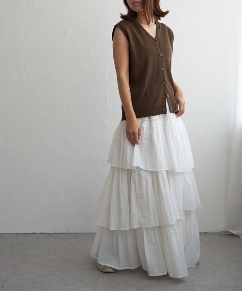 notch.（ノッチ）の「Vネックベスト（ベスト・レディース・アイボリー/ブラウン/ブラック/レッド・M）」の16枚目の写真