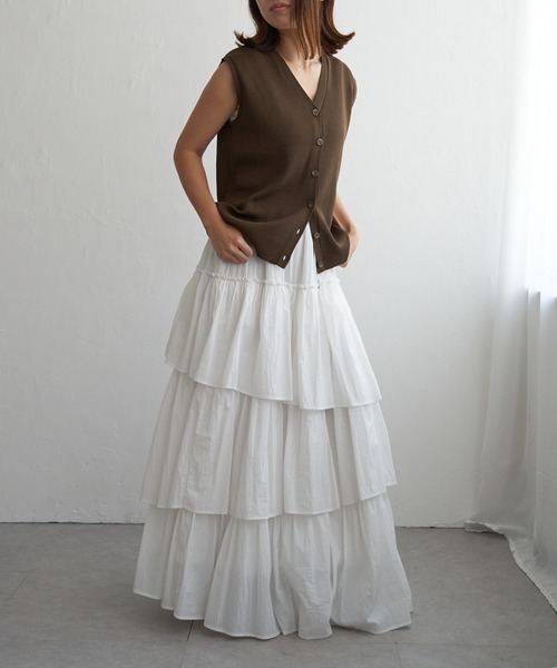 notch.（ノッチ）の「Vネックベスト（ベスト・レディース・アイボリー/ブラウン/ブラック/レッド・M）」の17枚目の写真