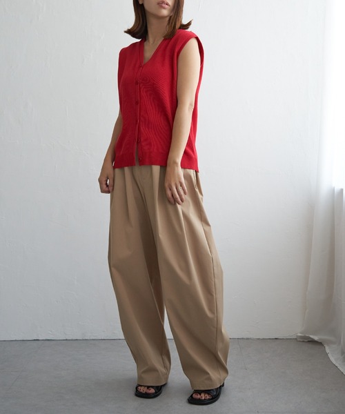 notch.（ノッチ）の「Vネックベスト（ベスト・レディース・アイボリー/ブラウン/ブラック/レッド・M）」の11枚目の写真