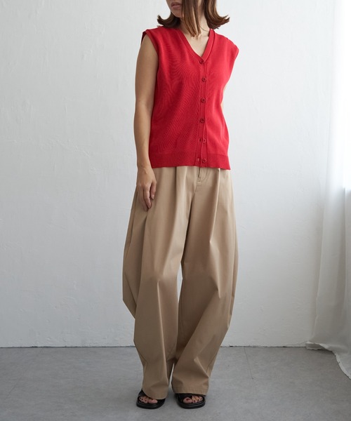 notch.（ノッチ）の「Vネックベスト（ベスト・レディース・アイボリー/ブラウン/ブラック/レッド・M）」の10枚目の写真