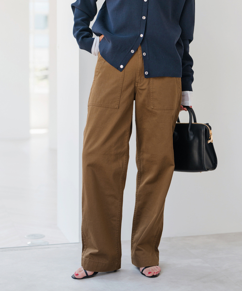 Spick & Span（スピックアンドスパン）の「《追加》ルーズベイカーパンツ（カーゴパンツ・レディース・キャメル/チャコールグレー/アイボリー/カーキ・40/38/36/34）」の4枚目の写真