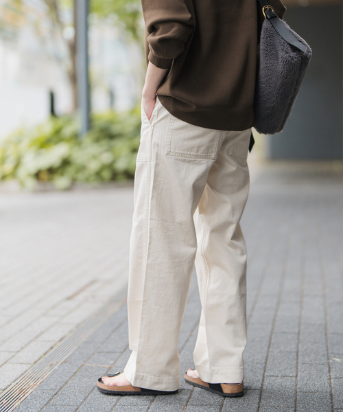 ルーズベイカーパンツ 40 ホワイト　スピックアンドスパン 追加》ルーズベイカーパンツ（カーゴパンツ）｜Spick & Span