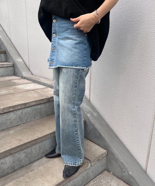 SHENERY(シーナリー)の「レイヤードデニムスカート(スカート・レディース・ブルー/ブラック・38/36)」の22枚目の写真