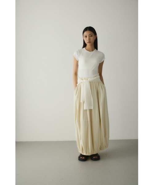 STYLEMIXER（スタイルミキサー）の「ACTIVE撥水フォルムバルーンスカート（スカート・レディース・アイボリー/ブラック/ブラウン・SMALL/MEDIUM）」の5枚目の写真