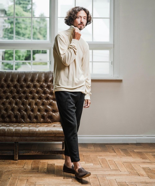 Magine(マージン)の「mlt5317-Double-Sided Brushed Fabric Turtleneck Pullover タートルネックプルオーバー(Tシャツ/カットソー・メンズ・アイボリー/ブラック/チャコールグレー・44/48/46)」の20枚目の写真