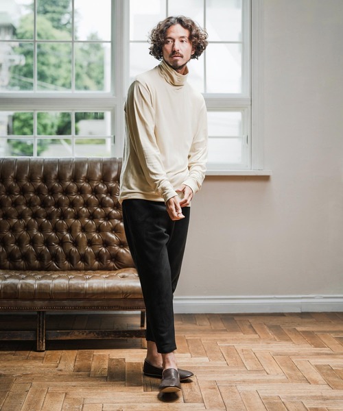 Magine(マージン)の「mlt5317-Double-Sided Brushed Fabric Turtleneck Pullover タートルネックプルオーバー(Tシャツ/カットソー・メンズ・アイボリー/ブラック/チャコールグレー・44/48/46)」の19枚目の写真