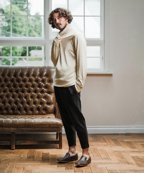 Magine(マージン)の「mlt5317-Double-Sided Brushed Fabric Turtleneck Pullover タートルネックプルオーバー(Tシャツ/カットソー・メンズ・アイボリー/ブラック/チャコールグレー・44/48/46)」の18枚目の写真