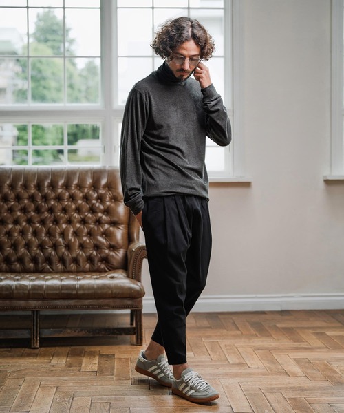 Magine(マージン)の「mlt5317-Double-Sided Brushed Fabric Turtleneck Pullover タートルネックプルオーバー(Tシャツ/カットソー・メンズ・アイボリー/ブラック/チャコールグレー・44/48/46)」の14枚目の写真