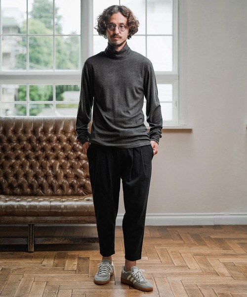 Magine(マージン)の「mlt5317-Double-Sided Brushed Fabric Turtleneck Pullover タートルネックプルオーバー(Tシャツ/カットソー・メンズ・アイボリー/ブラック/チャコールグレー・44/48/46)」の13枚目の写真