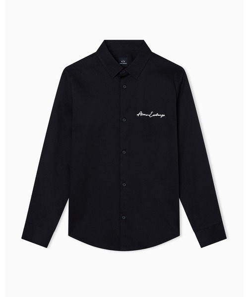 ARMANI EXCHANGE(アルマーニエクスチェンジ)の「【A|X アルマーニ エクスチェンジ】<オンライン限定>シグネチャーロゴ ストレッチコットンサテンシャツ/REGULAR(シャツ/ブラウス・メンズ・ブラック/ホワイト・LARGE/MEDIUM/X-LARGE/X-SMALL/XX-LARGE/SMALL)」の6枚目の写真