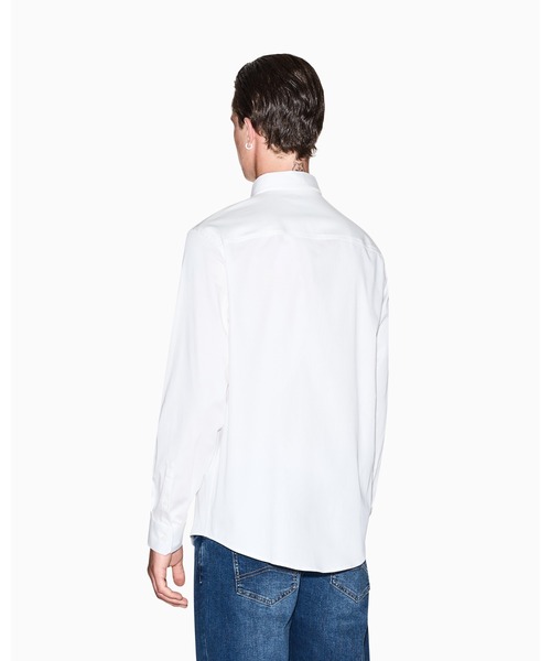 ARMANI EXCHANGE(アルマーニエクスチェンジ)の「【A|X アルマーニ エクスチェンジ】<オンライン限定>シグネチャーロゴ ストレッチコットンサテンシャツ/REGULAR(シャツ/ブラウス・メンズ・ブラック/ホワイト・LARGE/MEDIUM/X-LARGE/X-SMALL/XX-LARGE/SMALL)」の7枚目の写真