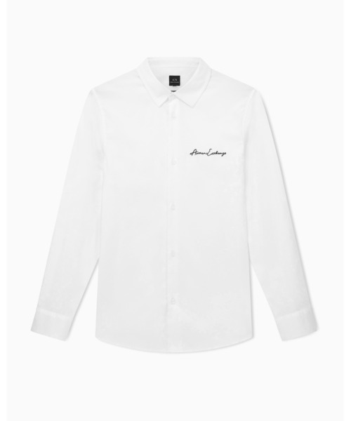 ARMANI EXCHANGE(アルマーニエクスチェンジ)の「【A|X アルマーニ エクスチェンジ】<オンライン限定>シグネチャーロゴ ストレッチコットンサテンシャツ/REGULAR(シャツ/ブラウス・メンズ・ブラック/ホワイト・LARGE/MEDIUM/X-LARGE/X-SMALL/XX-LARGE/SMALL)」の10枚目の写真