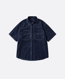 U:UME([)Fringe Piping Denim Shirt(Vc/uEX)