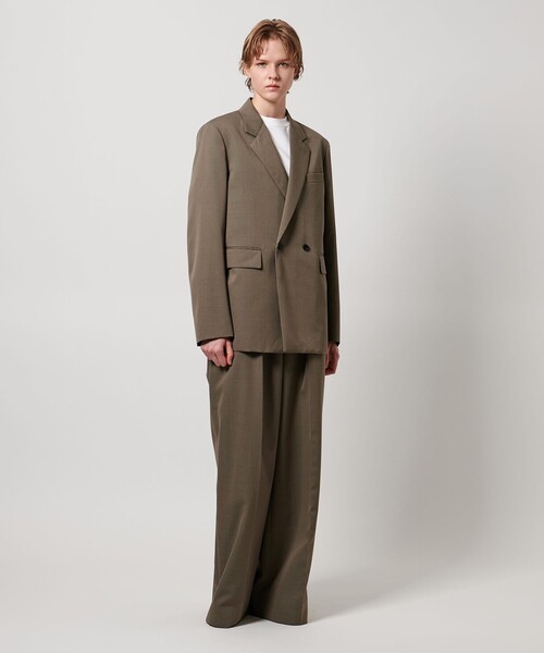 LOEFF（ロエフ）の「＜LOEFF＞ウールギャバ ブレザー ジャケット（テーラードジャケット・レディース・オリーブ/ネイビー・0/1）」の5枚目の写真