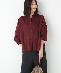 SALE✩.*˚ NOWOS 日本製キルティングデザイン入り シャツ ブラウス SALE✩.*˚ NOWOS 日本製キルティングデザイン入り シャツ ブラウス