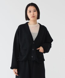 maturely | 【2/5再値下げ】maturely / カット オフ ジャージー カーディガン(カーディガン/ボレロ)