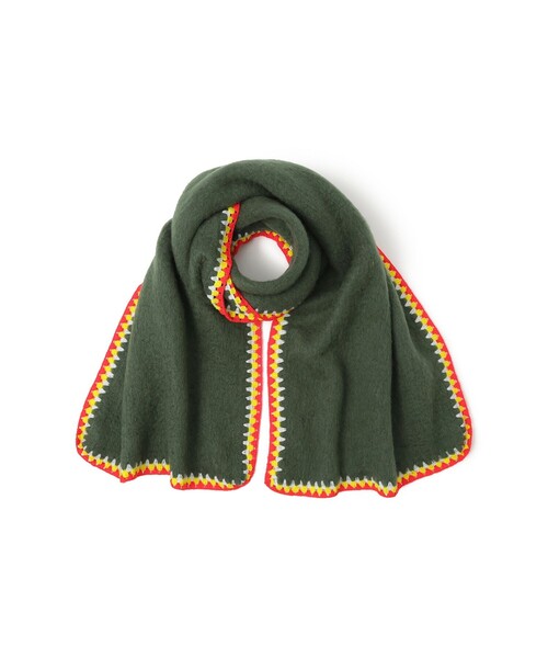 BEAMS HEART(ビームスハート)の「かぎ針 刺繍 マフラー(マフラー・レディース・パープル系その他7/グリーン・ONE SIZE)」の5枚目の写真