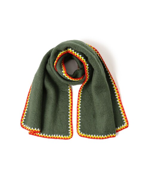 BEAMS HEART(ビームスハート)の「かぎ針 刺繍 マフラー(マフラー・レディース・パープル系その他7/グリーン・ONE SIZE)」の7枚目の写真