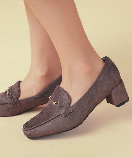 GLACIER lusso（グラシアルッソ）の「ビット付ヒールローファー（パンプス・レディース・チャコール/ブラック・L/S/M/LL）」の11枚目の写真