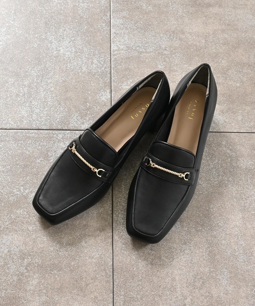 GLACIER lusso（グラシアルッソ）の「ビット付ヒールローファー（パンプス・レディース・チャコール/ブラック・L/S/M/LL）」の15枚目の写真