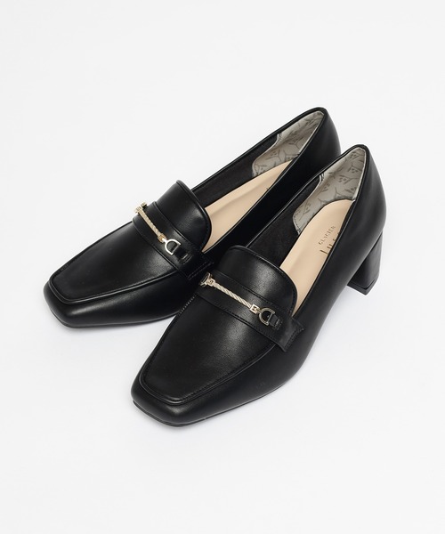 GLACIER lusso（グラシアルッソ）の「ビット付ヒールローファー（パンプス・レディース・チャコール/ブラック・L/S/M/LL）」の20枚目の写真