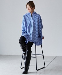 LE PHIL ライトブルー 長袖シャツ LE PHIL｜ル フィルのシャツ/ブラウス（ブルー・ネイビー/青色系