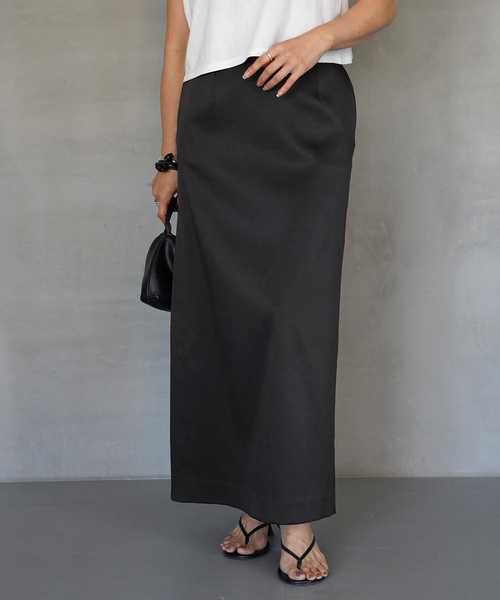 ドゥーズィエムクラス　CELERI セルリ　ロングギャザースカート　ブラック ドゥーズィエムクラス CELERI セルリ ロングギャザースカート ブラック