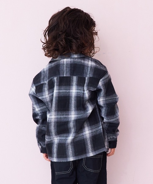 MARKEY'S（マーキーズ）の「オープンカラーチェックシャツ（セットアップ・キッズ・レッド系その他/ブラック系その他/ブラウン系その他・90/100/110/120/130/140/150）」の10枚目の写真