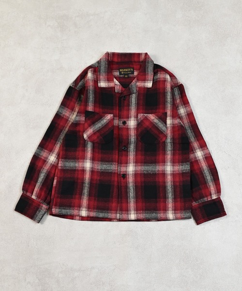 MARKEY'S（マーキーズ）の「オープンカラーチェックシャツ（セットアップ・キッズ・レッド系その他/ブラック系その他/ブラウン系その他・90/100/110/120/130/140/150）」の17枚目の写真