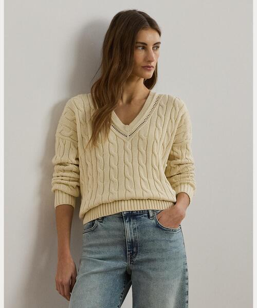 セール】ケーブルアンドポインテールニット クリケット セーター