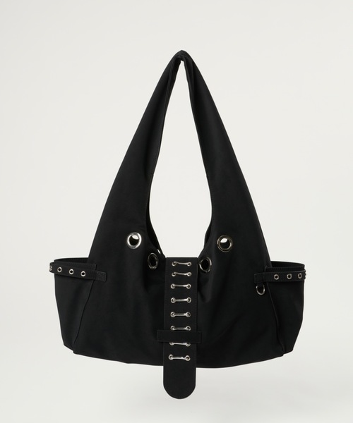 DTYYPE（ドタイプ）の「メタルフックアイレットバッグ（ショルダーバッグ・レディース・グリーン/ブラック/グレー・FREE）」の4枚目の写真