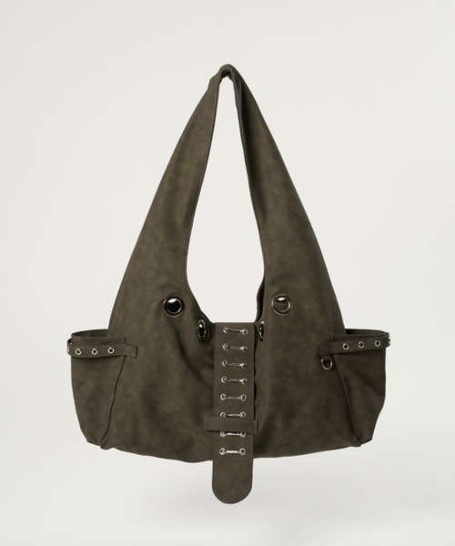 DTYYPE（ドタイプ）の「メタルフックアイレットバッグ（ショルダーバッグ・レディース・グリーン/ブラック/グレー・FREE）」の9枚目の写真