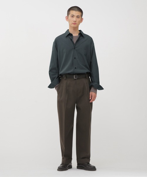 MARGARET HOWELL（マーガレットハウエル）の「EGYPTIAN COTTON TWILL SHIRTING（シャツ/ブラウス・メンズ・ダークブルー・MEDIUM/LARGE/SMALL）」の6枚目の写真